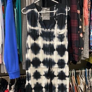 YFB dress black white tie dye